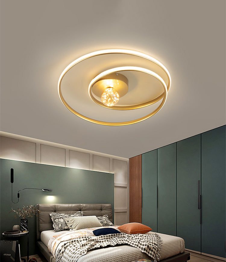 Modern Creative LED Ceiling Light Aluminium Linear Ceiling Fixture with Silica Gel Shade