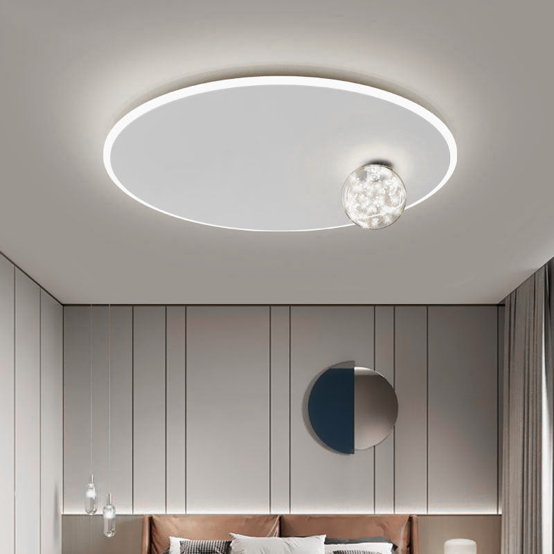 Weiße Minimalismus-Einbauleuchten aus Klarglas für Schlafzimmer