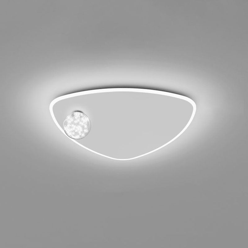 Weiße Minimalismus-Einbauleuchten aus Klarglas für Schlafzimmer