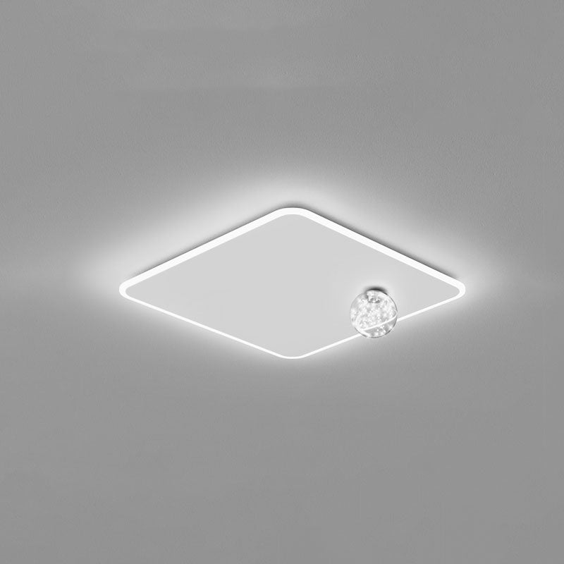 Weiße Minimalismus-Einbauleuchten aus Klarglas für Schlafzimmer