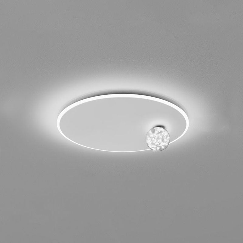 Weiße Minimalismus-Einbauleuchten aus Klarglas für Schlafzimmer