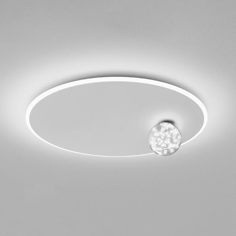 Weiße Minimalismus-Einbauleuchten aus Klarglas für Schlafzimmer