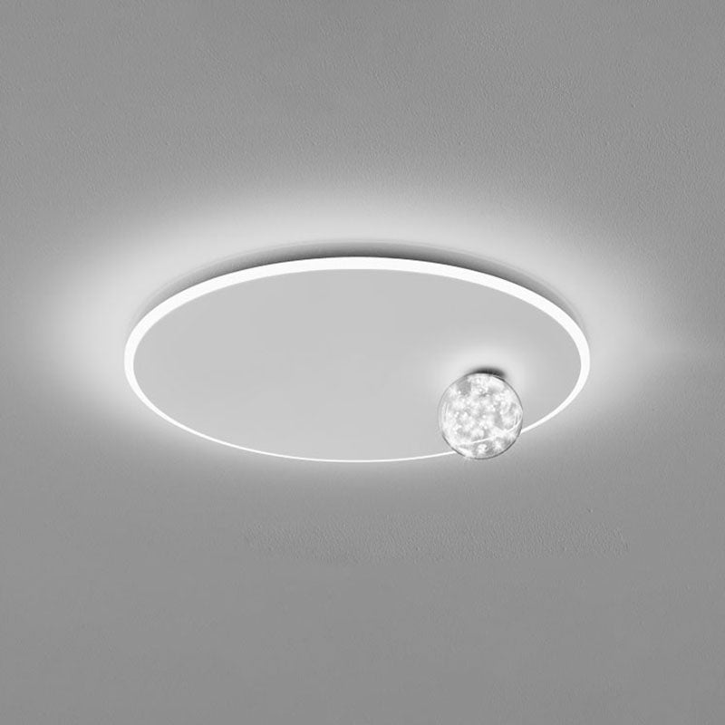 Weiße Minimalismus-Einbauleuchten aus Klarglas für Schlafzimmer