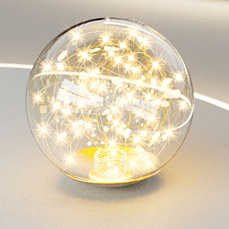 Weiße Minimalismus-Einbauleuchten aus Klarglas für Schlafzimmer