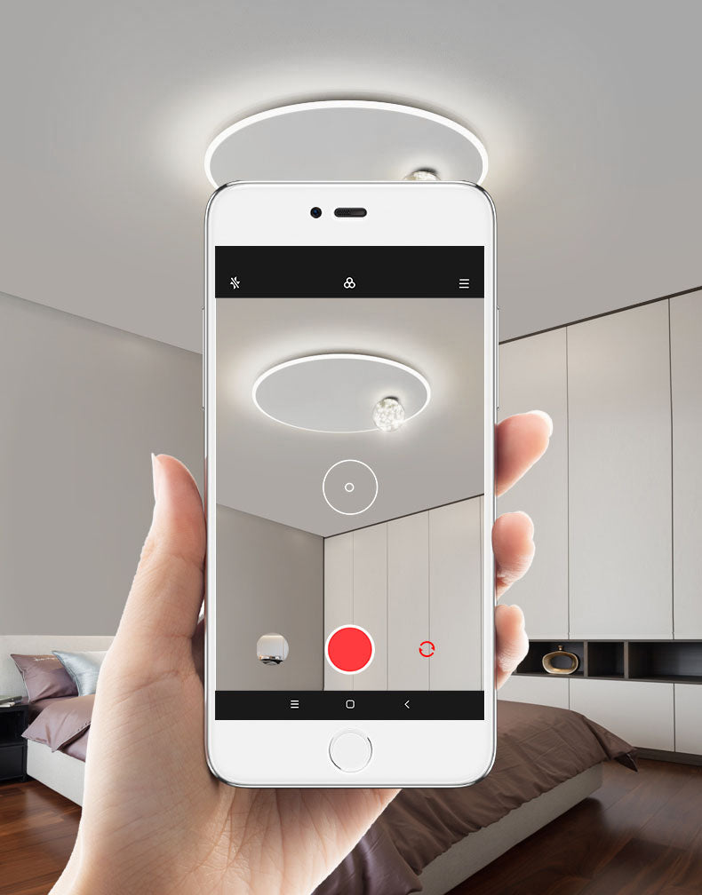 Weiße Minimalismus-Einbauleuchten aus Klarglas für Schlafzimmer