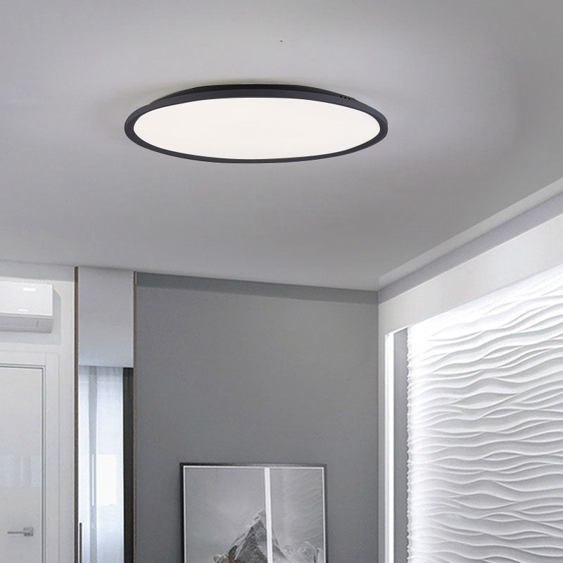 Plafonnier moderne à LED circulaire en aluminium à 1 ampoule pour chambre à coucher