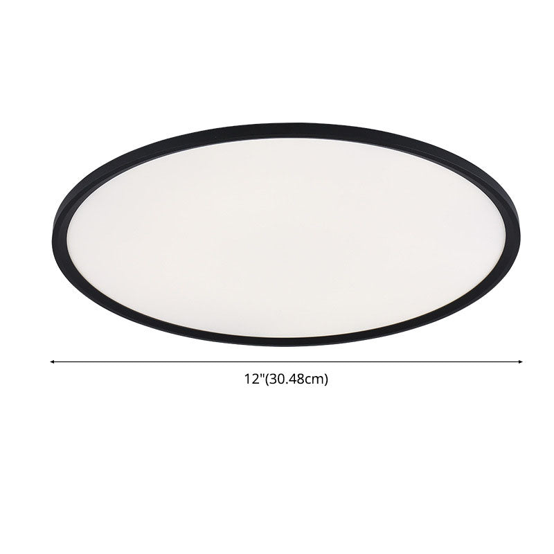 Plafonnier moderne à LED circulaire en aluminium à 1 ampoule pour chambre à coucher