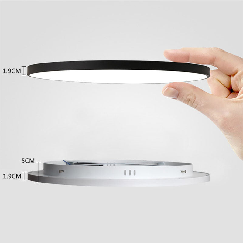 Plafonnier moderne à LED circulaire en aluminium à 1 ampoule pour chambre à coucher