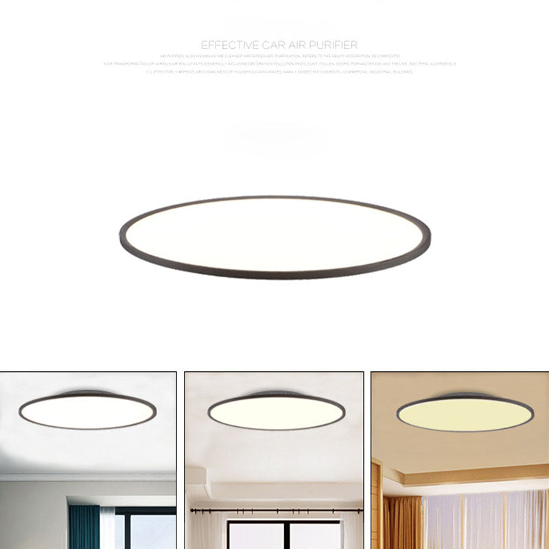 Plafonnier moderne à LED circulaire en aluminium à 1 ampoule pour chambre à coucher