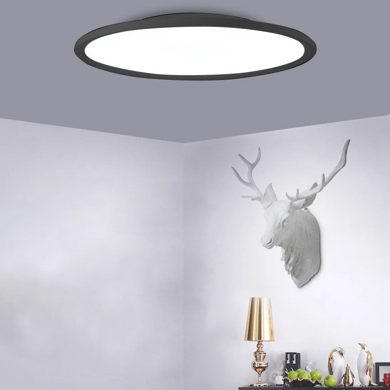 Plafonnier moderne à LED circulaire en aluminium à 1 ampoule pour chambre à coucher