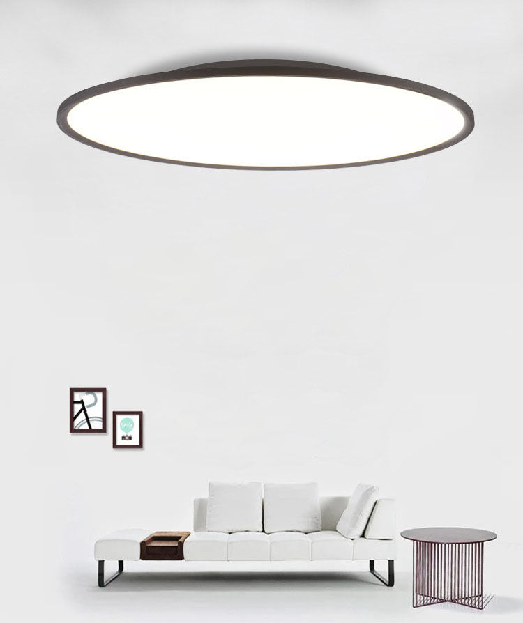 Plafonnier moderne à LED circulaire en aluminium à 1 ampoule pour chambre à coucher