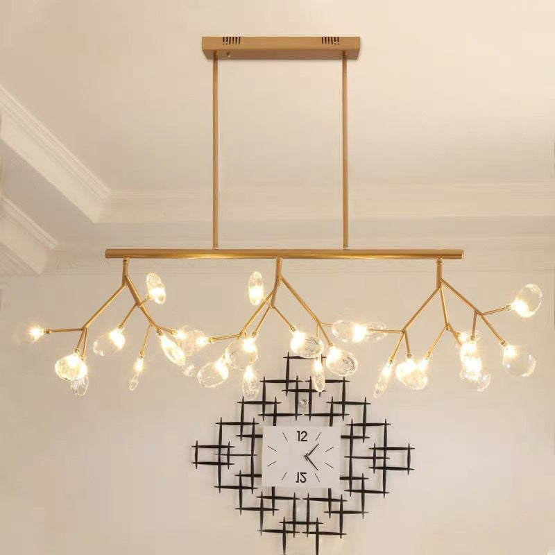 Modern Creative Firefly Island Light Wrought Iron Sputnik Pendant Light with Acrylic Shade