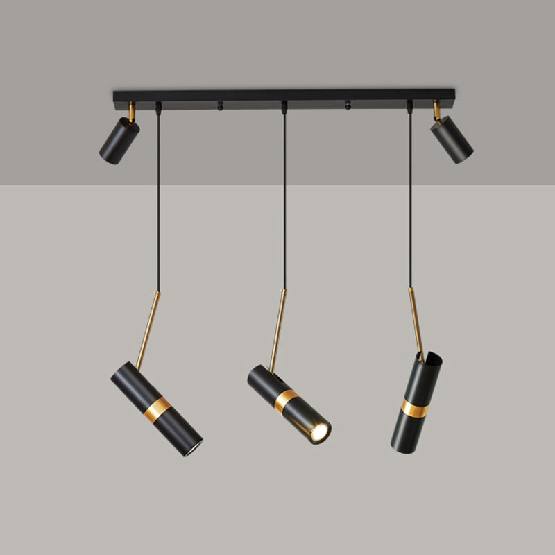 Idee per illuminazione dell'isola a led in metallo moderno lampada lampadario lineare per sala da pranzo