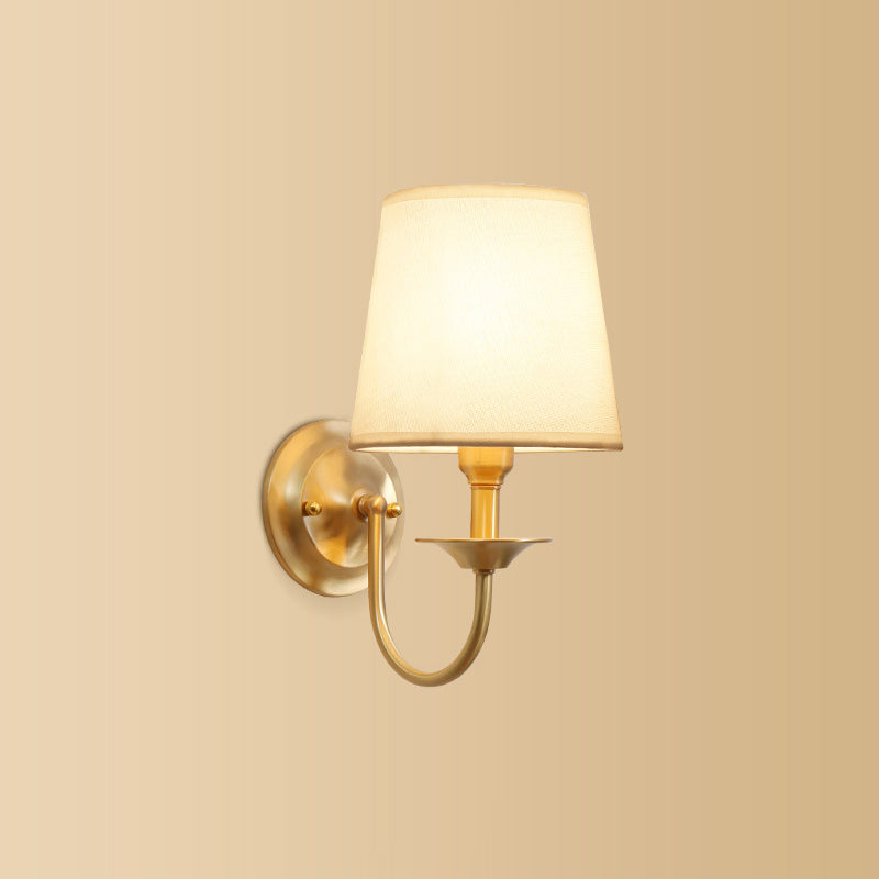 eometric Shade Wall Lighting Modern Simple Style Glass 1 Light Sconce Light in Gold