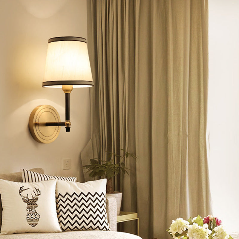 eometric Shade Wall Lighting Modern Simple Style Glass 1 Light Sconce Light in Gold