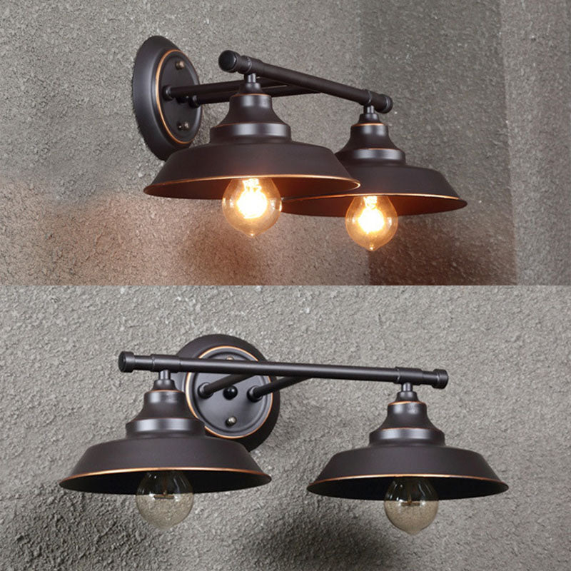 Spresso Barn Barn Wall Donce en luz de pared de hierro retro de estilo retro industrial para el baño