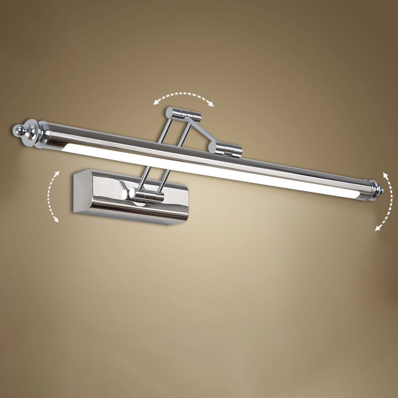 Stainless-Steel Linear LED Wall Light in Modern Simplicity Plastic Extendable Wall Lamp for Bathroom