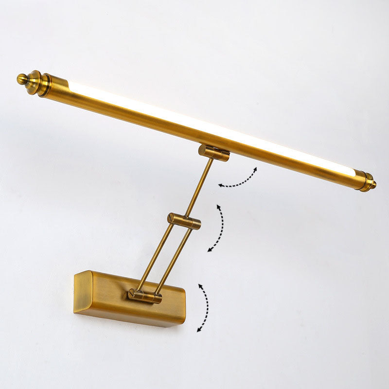 Stainless-Steel Linear LED Wall Light in Modern Simplicity Plastic Extendable Wall Lamp for Bathroom