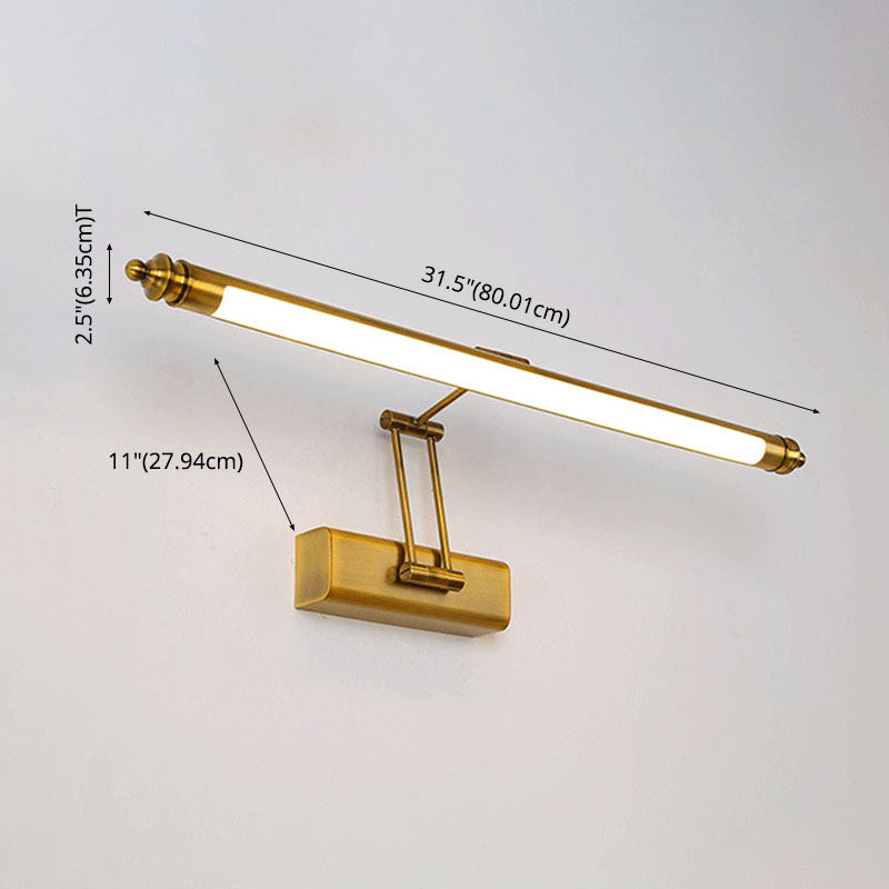 Stainless-Steel Linear LED Wall Light in Modern Simplicity Plastic Extendable Wall Lamp for Bathroom
