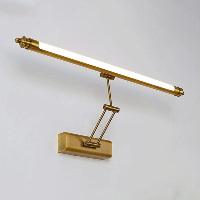 Stainless-Steel Linear LED Wall Light in Modern Simplicity Plastic Extendable Wall Lamp for Bathroom
