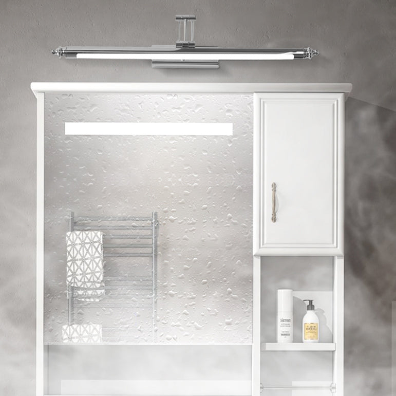 Stainless-Steel Linear LED Wall Light in Modern Simplicity Plastic Extendable Wall Lamp for Bathroom