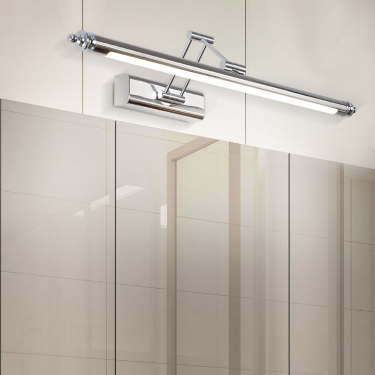Stainless-Steel Linear LED Wall Light in Modern Simplicity Plastic Extendable Wall Lamp for Bathroom