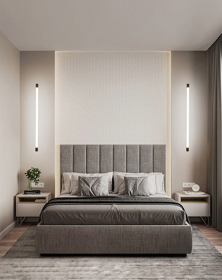 Lampe murale LED linéaire or dans la lumière murale en aluminium concis moderne avec une teinte acrylique