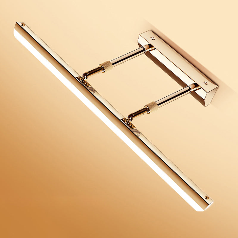 Silbere lineare LED Ausleitbare Wandlampe im modernen Stil Edelstahlwandleuchte mit Acrylschatten