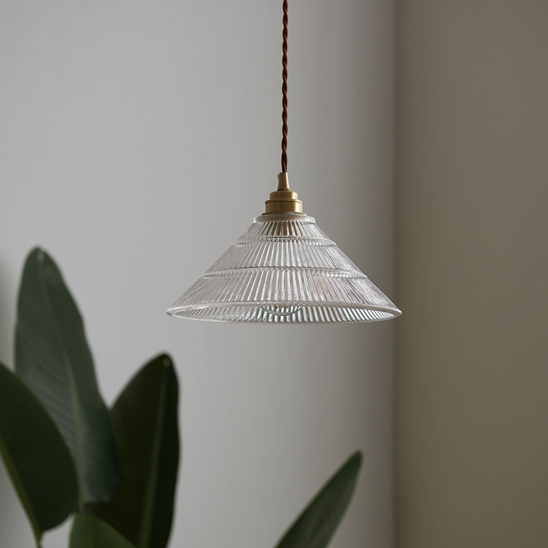 Glass Vintage Pendant Light 1-Light Hanging Ceiling Light for Dining Room