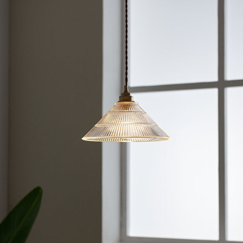 Glass Vintage Pendant Light 1-Light Hanging Ceiling Light for Dining Room
