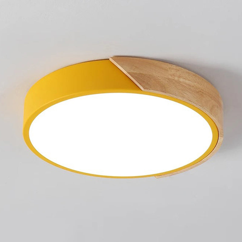 Multicolor Metal Flush Mount Ceiling Light with Acrylic Shade for kids Room