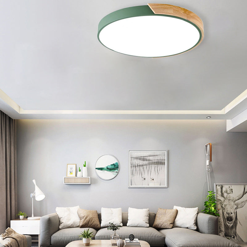 Multicolor Metal Flush Mount Ceiling Light with Acrylic Shade for kids Room
