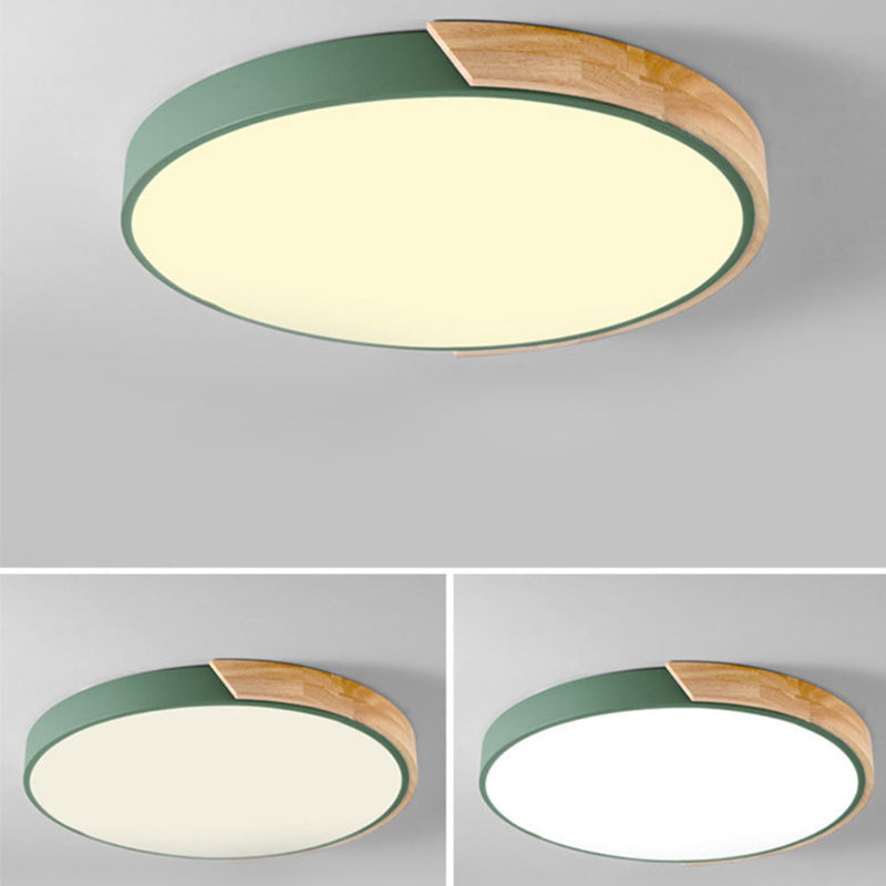 Multicolor Metal Flush Mount Ceiling Light with Acrylic Shade for kids Room