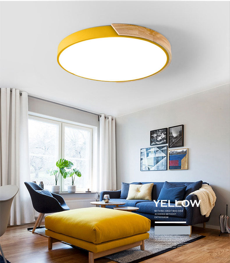 Multicolor Metal Flush Mount Ceiling Light with Acrylic Shade for kids Room