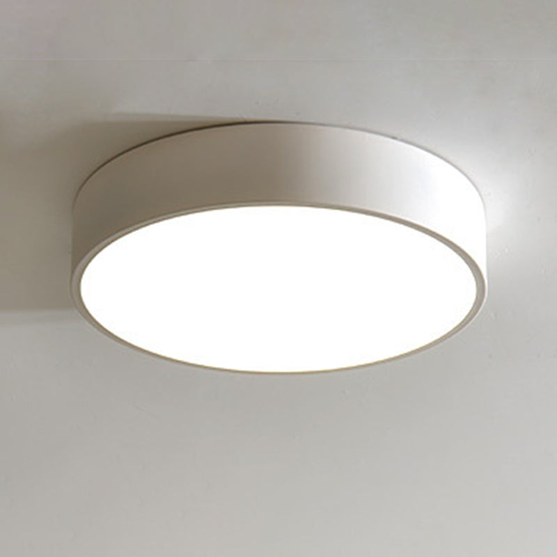 Lámpara de techo empotrada redonda Macaron con protector acrílico para sala de estar