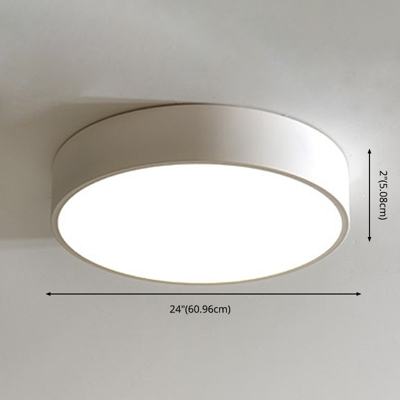 Lámpara de techo empotrada redonda Macaron con protector acrílico para sala de estar