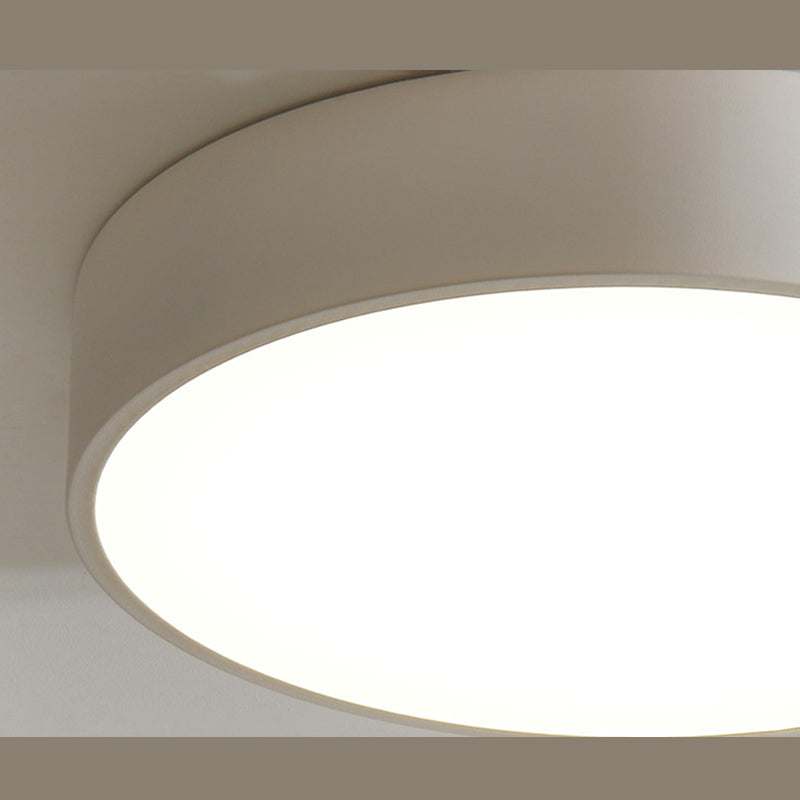 Lámpara de techo empotrada redonda Macaron con protector acrílico para sala de estar