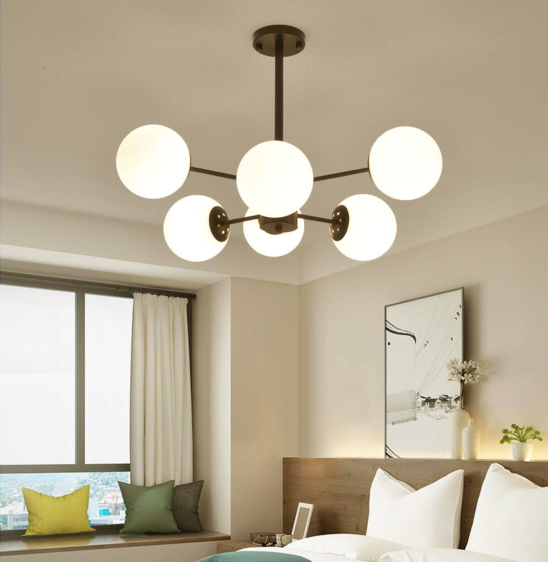 2 Color Opcional Candelera moderna Candelera de sombra de vidrio esmerilado para dormitorio de sala de estar