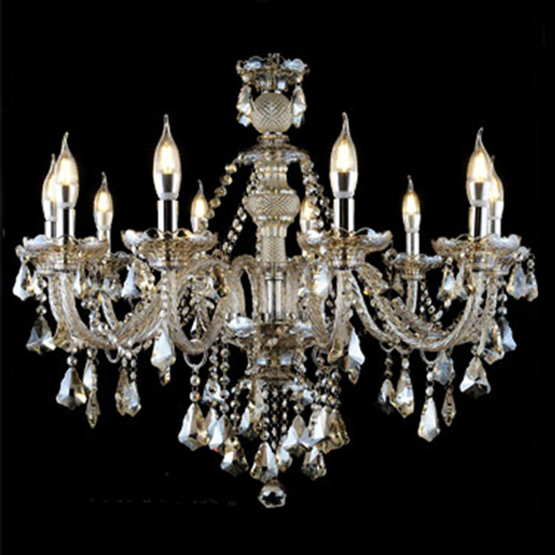 Lámpara de araña de velas iluminación de vidrio tradicional iluminación para restaurante