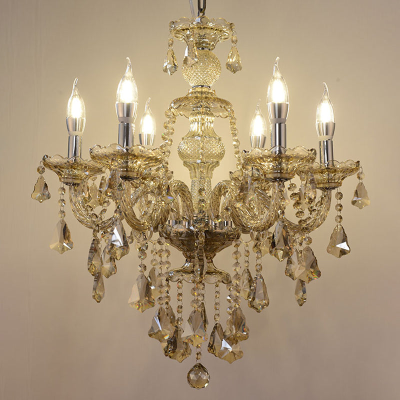 Lámpara de araña de velas iluminación de vidrio tradicional iluminación para restaurante