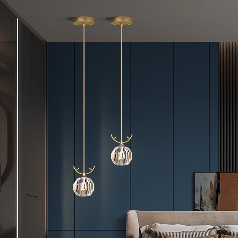 Bloc de cristal sphérique Hanging Light Simplicité