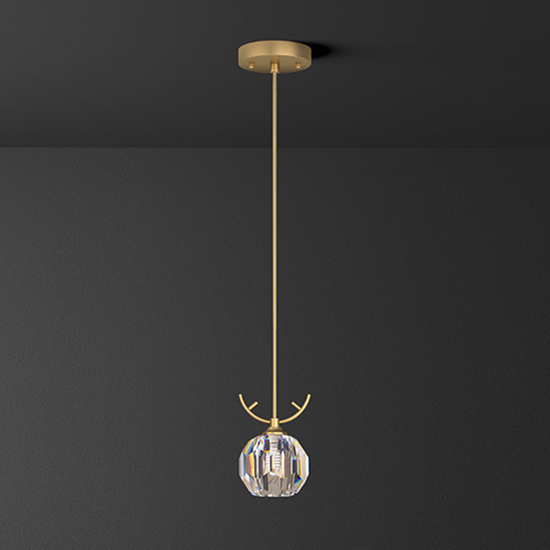 Bloc de cristal sphérique Hanging Light Simplicité