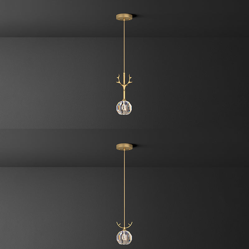 Bloc de cristal sphérique Hanging Light Simplicité