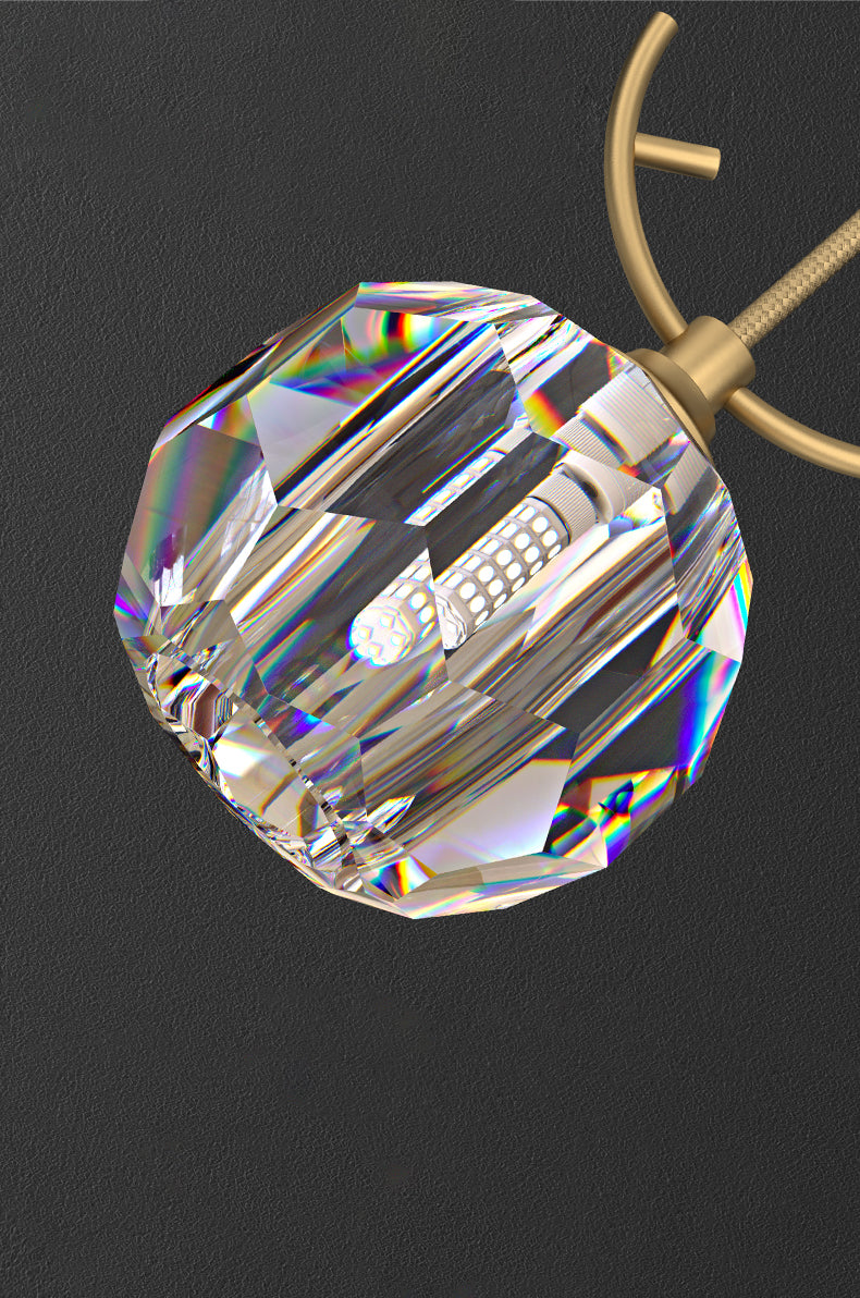 Bloc de cristal sphérique Hanging Light Simplicité