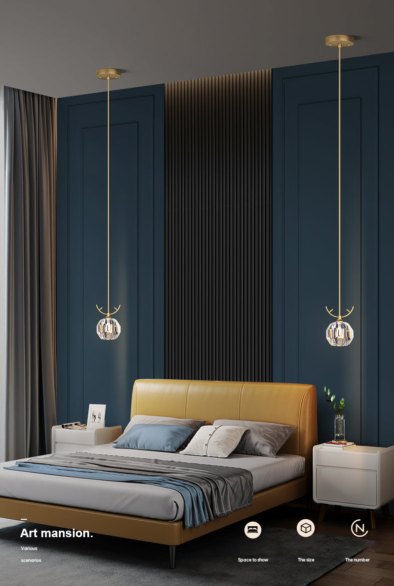 Bloc de cristal sphérique Hanging Light Simplicité