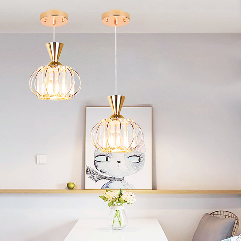 Lanterne salle à manger suspendue à la lumière du luminaire cristallin