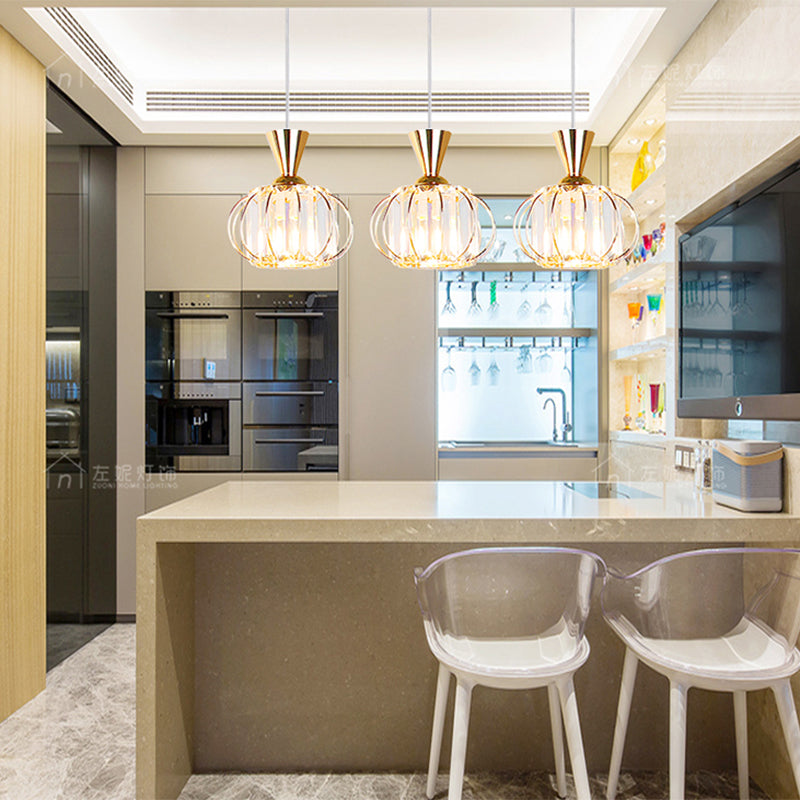 Lanterne salle à manger suspendue à la lumière du luminaire cristallin