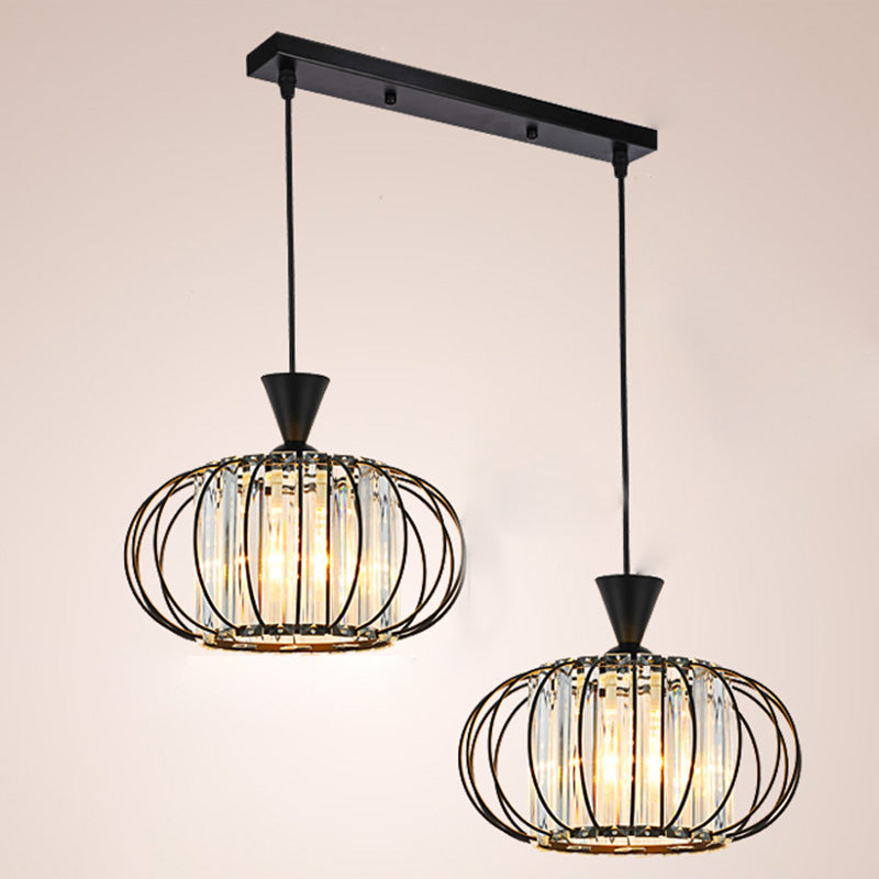 Lanterne salle à manger suspendue à la lumière du luminaire cristallin