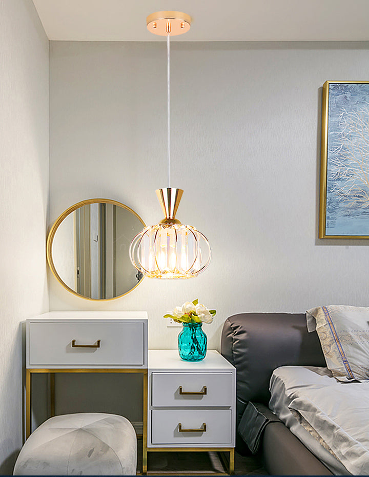 Lanterne salle à manger suspendue à la lumière du luminaire cristallin