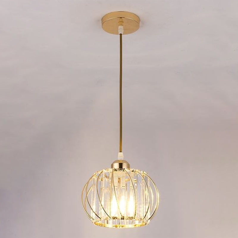 Lampada a sospensione sferica a sospensione modernismo cristallo a 1 lucciola lampada a goccia